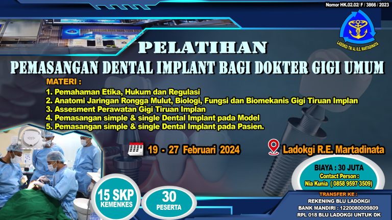 PELATIHAN IMPLAN BAGI DOKTER GIGI UMUM BATCH 3