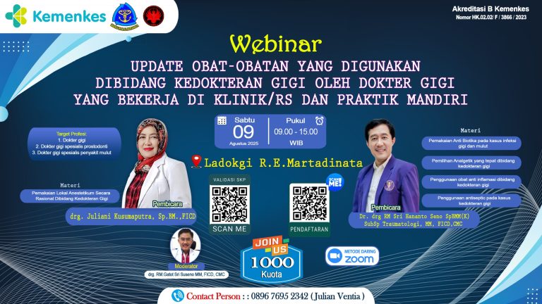 UPDATE OBAT OBATAN YANG DIGUNAKAN DIBIDANG KEDOKTERAN GIGI OLEH DOKTER YANG BEKERJA DI KLINIK/RS & PRAKTIK MANDIRI​