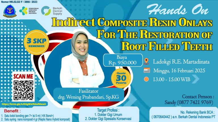 INDIRECT COMPOSITE RESIN ONLAYS FOR THE RESTORATION OF ROOT FILLED TEETH