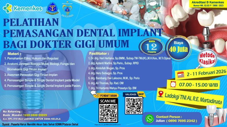 PELATIHAN IMPLAN BAGI DOKTER GIGI UMUM BATCH 7